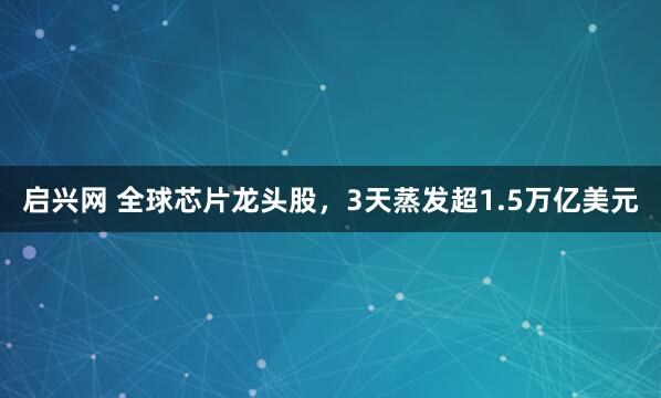 启兴网 全球芯片龙头股，3天蒸发超1.5万亿美元